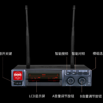 BBS娱乐话筒 F-80D无线话筒 专用演出麦克风 舞台主持 KTV话筒 K歌高端演出话筒-BBS话筒